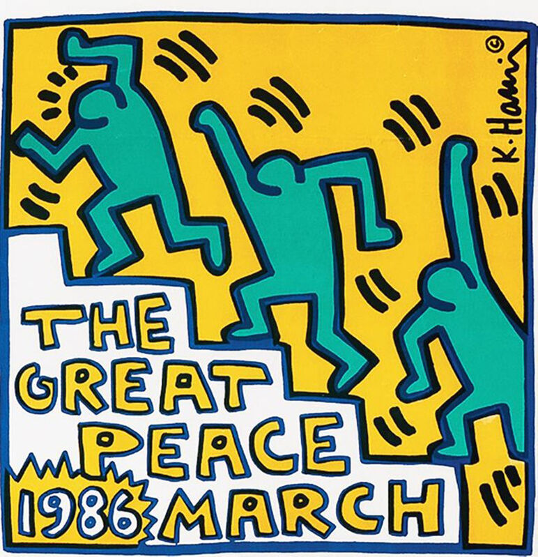 Keith Haring, ‘Keith Haring Great Peace March ’, 1986, Posters, Offset lithograph in colors on wove paper, Lot 180 Gallery