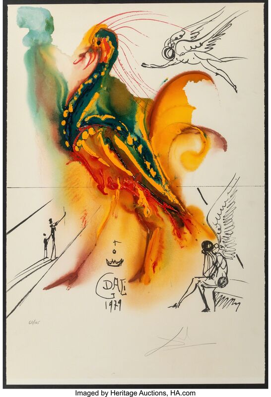 Salvador Dalí, ‘Le grand pavon’, 1996, Print, Offset lithograph in colors on Arches paper, Heritage Auctions