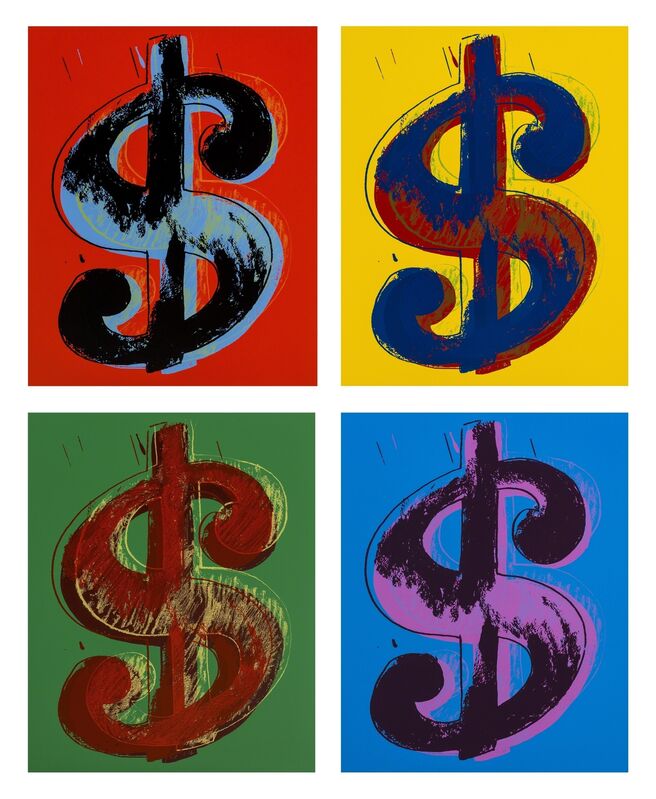 Andy Warhol, ‘Dollar Signs (Sunday B. Morning) (set of four)’, 2013, Reproduction, The complete set of four screenprints in colours, Forum Auctions