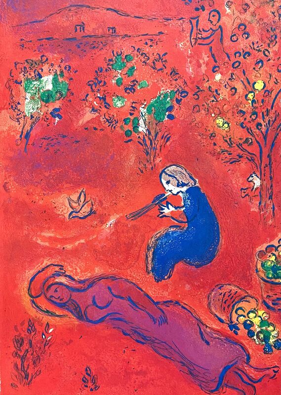 Marc Chagall, ‘“A Midi, l’Été (Noon, in summer),” from Daphnis et Chloé (Cramer 46; Mourlot 318)’, 1977, Ephemera or Merchandise, Offset lithograph on wove paper, Art Commerce
