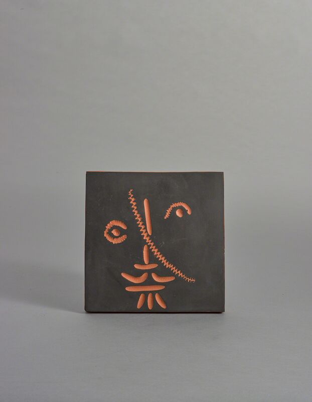 Pablo Picasso, ‘Visage au trat oblique (A.R. 588)’, 1968, Other, Terre da faïence plaque, painted in black, Sotheby's