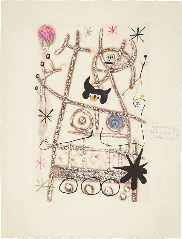 Joan Miró, ‘Les forestiers (bistre) (The Foresters - dark brown)’, 1958, Print, Aquatint in colors, on Rives BKF paper, with full margins, Phillips