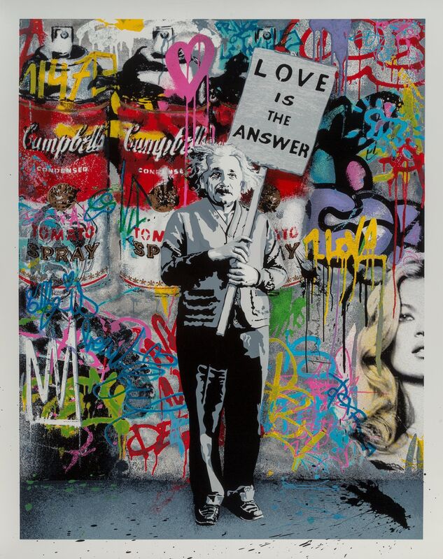 Mr. Brainwash, ‘Love is the Answer (Einstein)’, 2012, Print, Screenprint with acrylic hand-embellishments on wove paper, Heritage Auctions