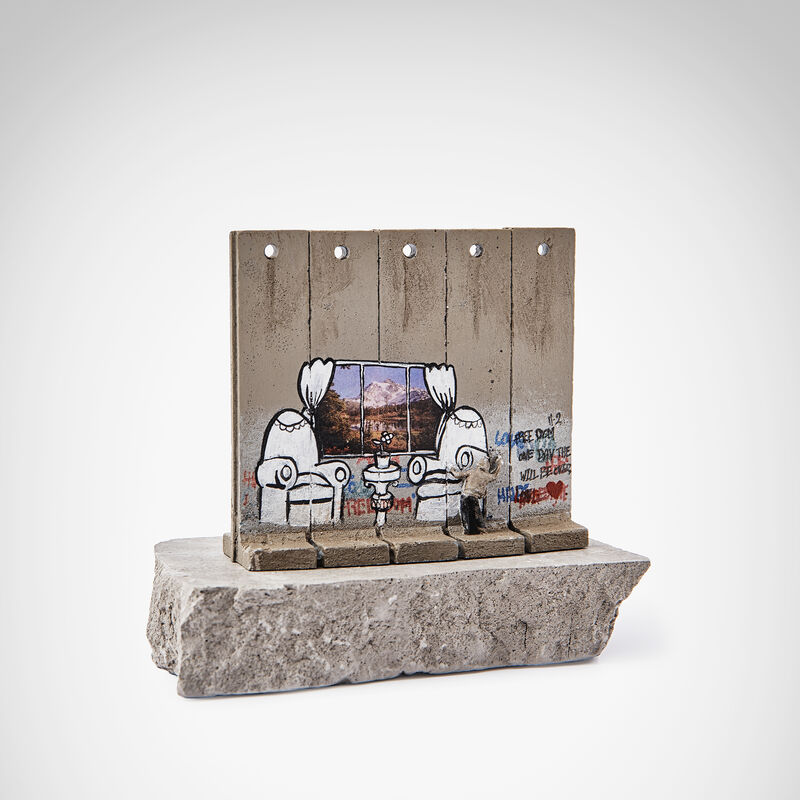 Banksy, ‘Walled Off Hotel - Alpine View’, Sculpture, Five-part Souvenir Wall Section, hand-painted resin sculpture with West Bank Separation Wall base, Tate Ward Auctions