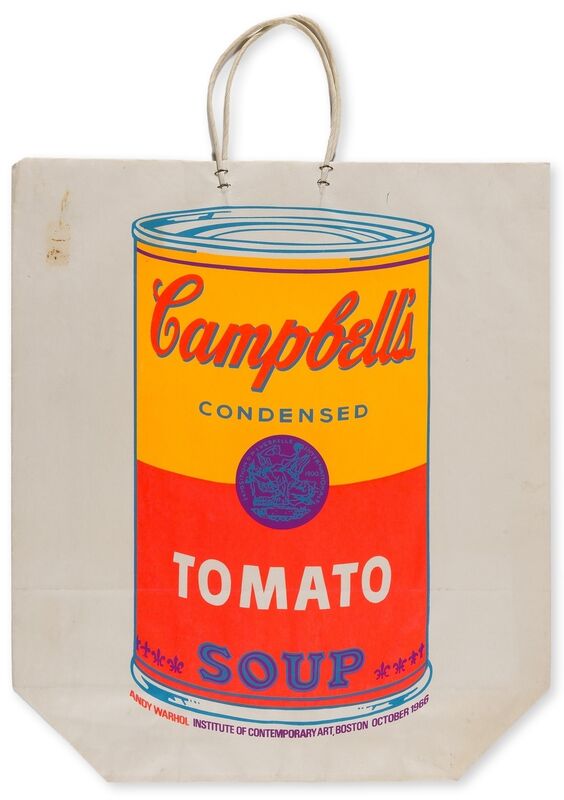 Andy Warhol, ‘Campbell's Soup Can (Tomato) (Feldman’, 1966, Mixed Media, Screenprint on shopping bag in colours, Forum Auctions