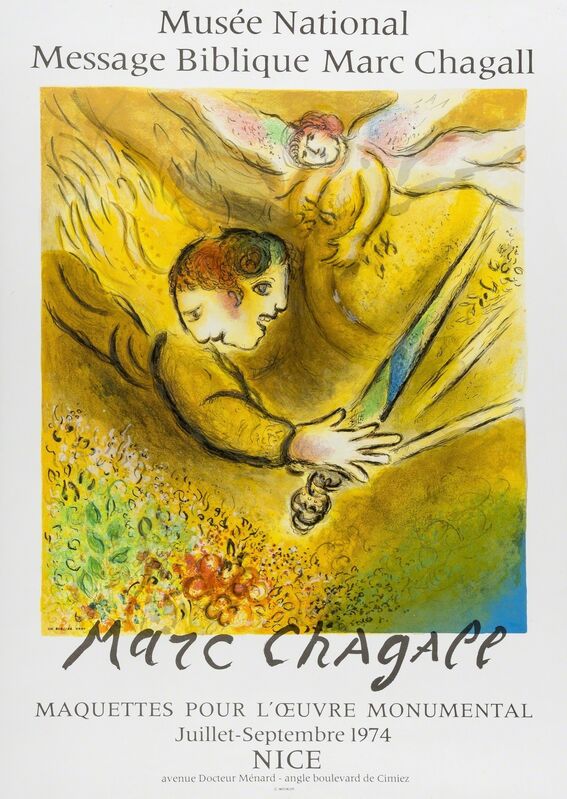 Marc Chagall, ‘La Ruche de Montparnasse; L'Ange du Jugement’, 1974, Print, Two lithographic posters printed in colours, Forum Auctions