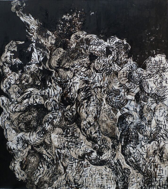 Zelin Seah, ‘Laocoon Version A’, 2014, Painting, Oil and bitumen on linen, Taksu