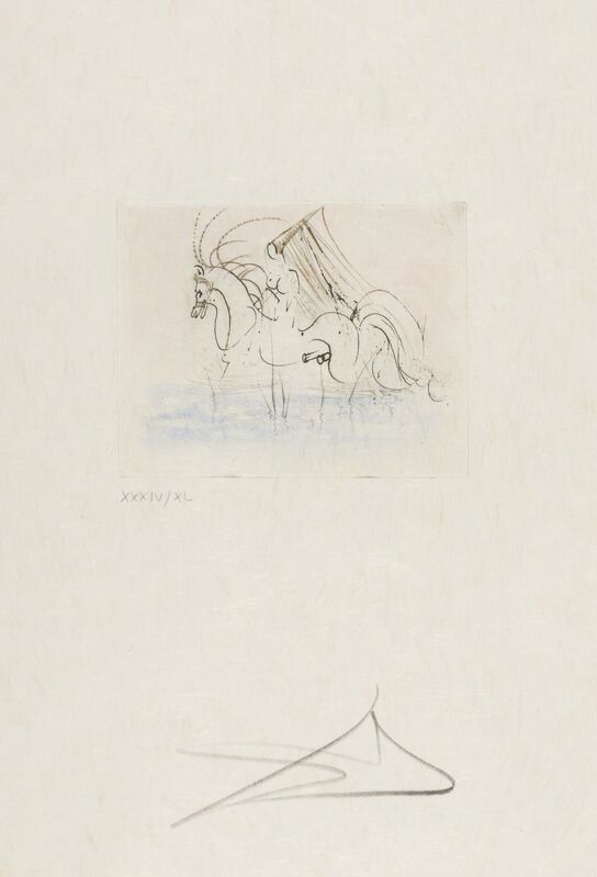 Salvador Dalí, ‘Petits Nus Ronsard, from Actes Nues (Michler & Löpsinger 258-265)’, 1974, Print, Complete set, comprising eight etchings with hand-colouring, Forum Auctions