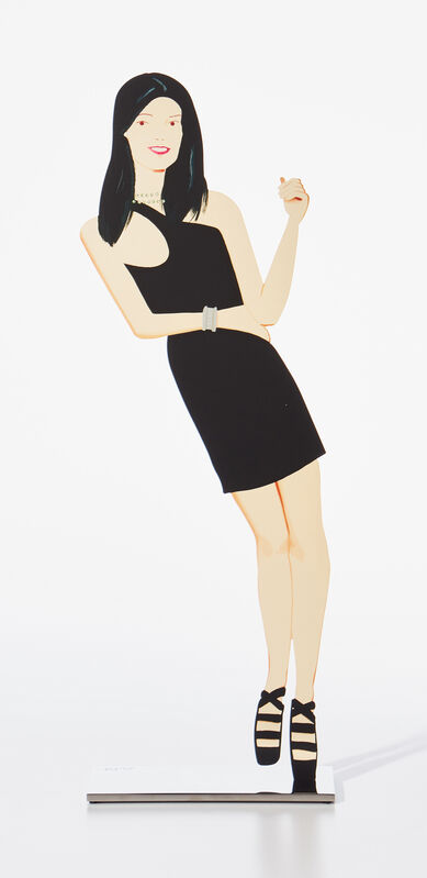 Alex Katz, ‘Black Dress (Yi)’, 2018, Sculpture, Shaped powder-coated aluminum, printed the same on each side with UV-cured archival inks, clear coated, and mounted to polished stainless steel base, contained in the original white cardboard box with foam lining., Phillips