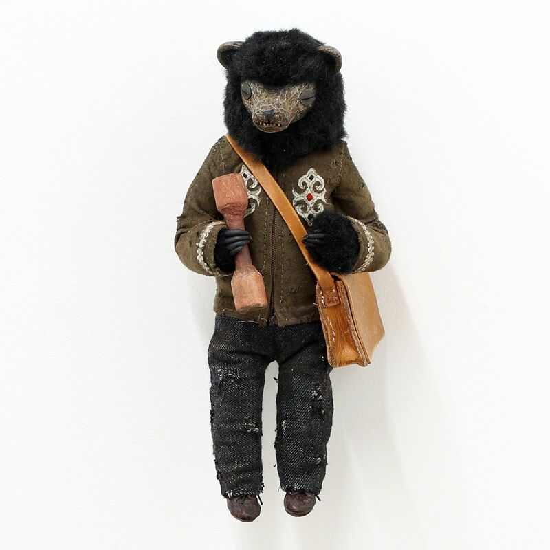 Tomoyasu Murata, ‘Cloudy Bear’, 2014, Mixed Media, Brass, wood, wire, latex, cloth, cotton, fake fur,  leather, acrylic sphere, acrylic paint, GALLERY MoMo