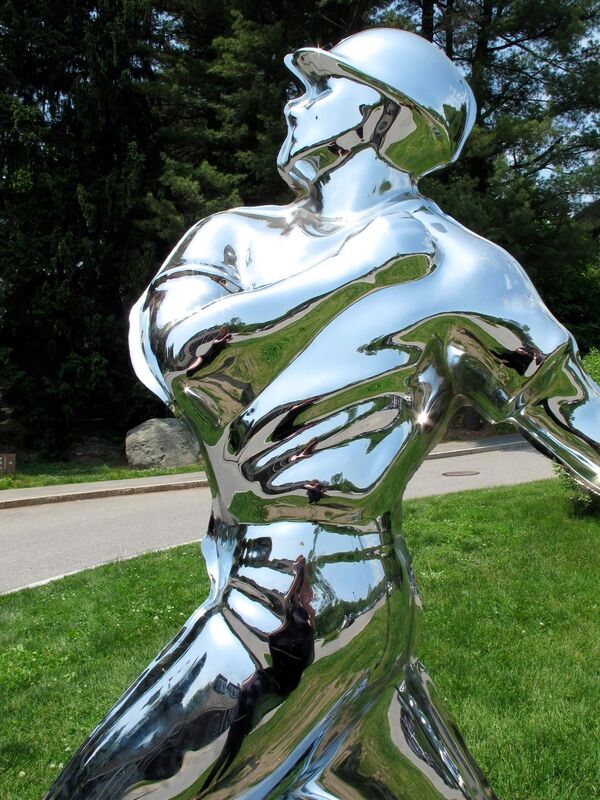 Yoram Wolberger, ‘TROPHY #1 (Baseball)’, 2008, Sculpture, Cast stainless steel, Mark Moore Fine Art