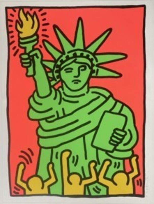 Keith Haring, ‘Statue of Liberty’, 1986, Print, Screenprint in colors, MoonStar Fine Arts Advisors