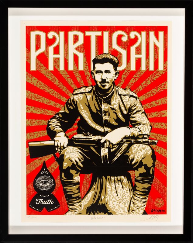 Shepard Fairey, ‘Partisan’, 2013, Print, Screenprint in colors on speckled cream paper, Heritage Auctions