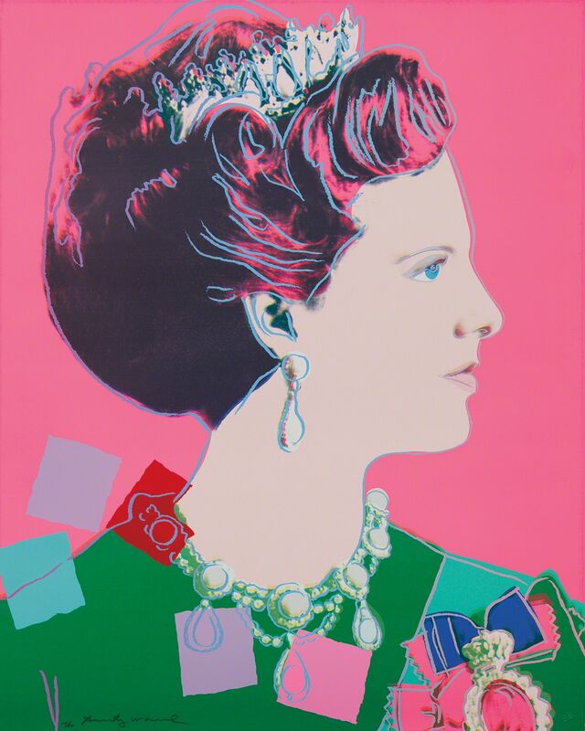 Andy Warhol, ‘Queen Margrethe II of Denmark, from Reigning Queens’, 1985, Print, Screenprint in colors, on Lenox Museum Board, the full sheet., Phillips