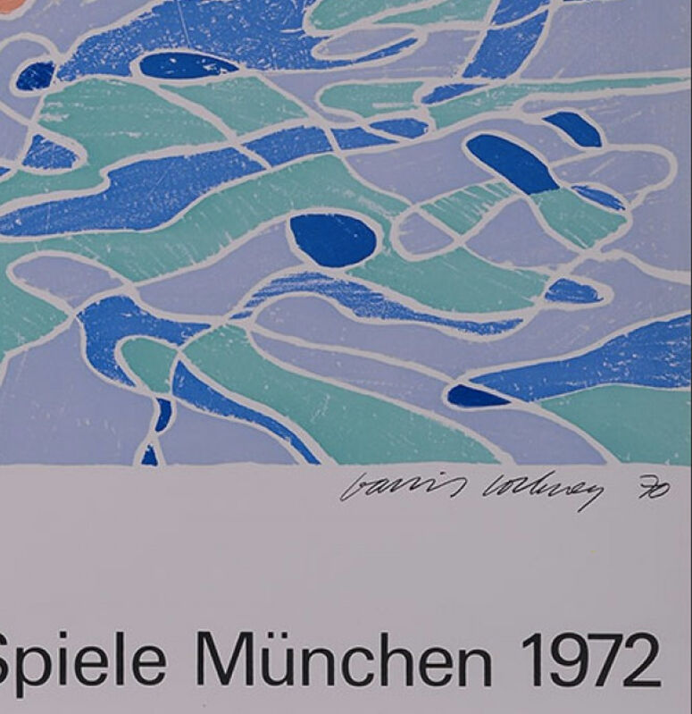 David Hockney, ‘The Diver (Olympische Spiele München 1972)’, 1972, Print, Original lithograph poster on poster paper, NCAG
