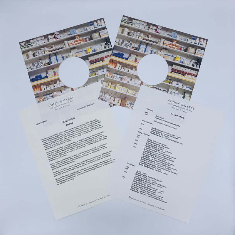 Damien Hirst, ‘Pharmacy (Complete Set)’, 1992, Print, Offset print, card, printed paper, black pen, Artificial Gallery