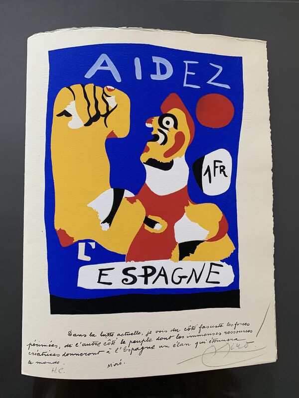 Joan Miró, ‘Aidez l'Espagne’, 1937, Print, Pochoir printed on fine wove paper., Sylvan Cole Gallery