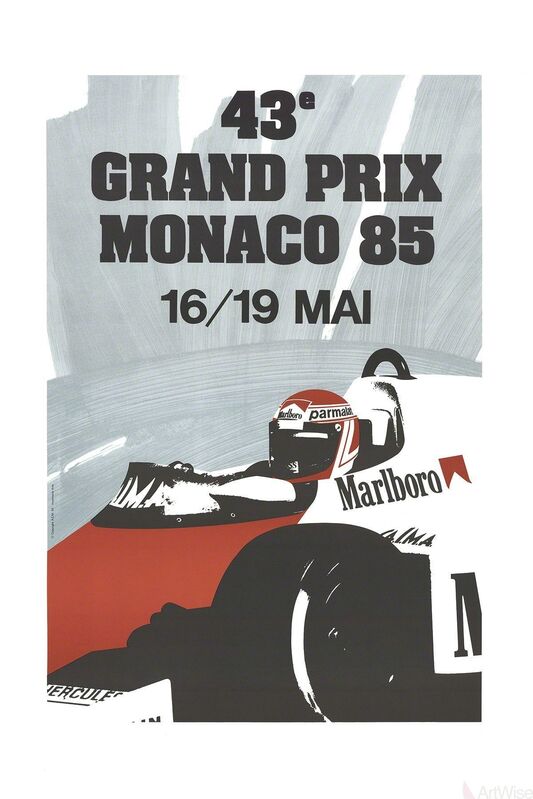 Unknown, ‘Monaco Grand Prix 1985’, 1991, Print, Stone Lithograph, ArtWise