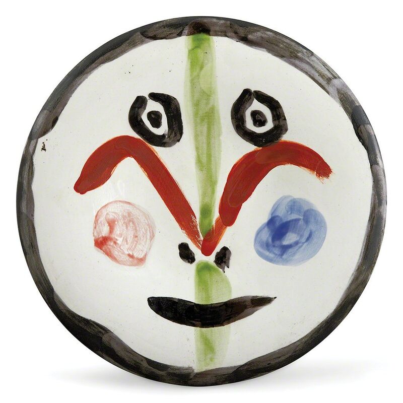 Pablo Picasso, ‘Visage No. 157 (A.R. 489)’, 1963, Other, Painted and glazed white ceramic plate, Doyle