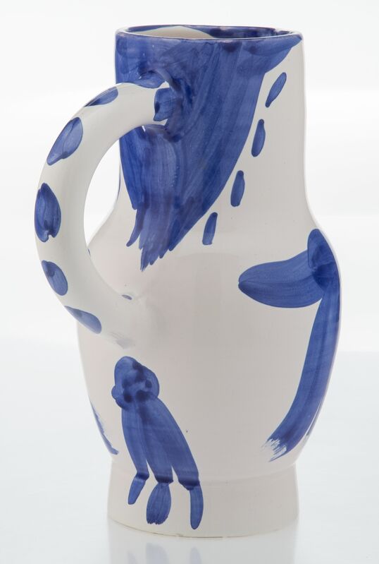 Pablo Picasso, ‘Hibou’, 1954, Design/Decorative Art, White earthenware ceramic pitcher with blue and white engobe and glaze, Heritage Auctions