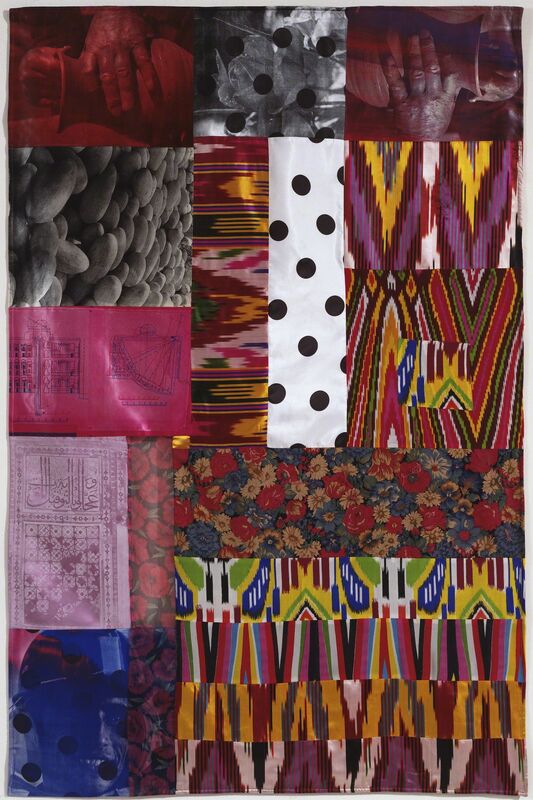 Robert Rauschenberg, ‘Samarkand Stitches IV’, 1988, Print, Unique screen print and fabric collage, Gemini G.E.L.