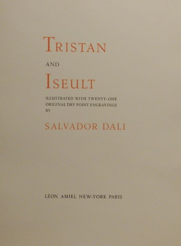 Salvador Dalí, ‘Tristan et Iseult Frontispiece (Tristan & Iseult)’, 1970, Print, Etching, Fine Art Acquisitions Dali 