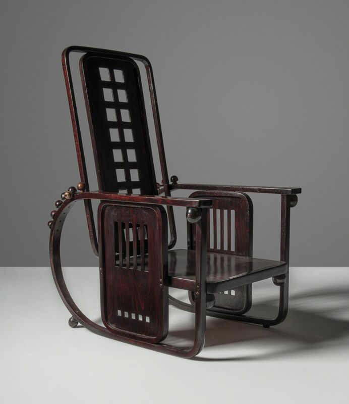 Josef Hoffmann, ‘A 'Sitzmaschine' adjustable armchair, model no. 670’, designed 1908, Design/Decorative Art, Stained beech, stained beech plywood, steel, Christie's