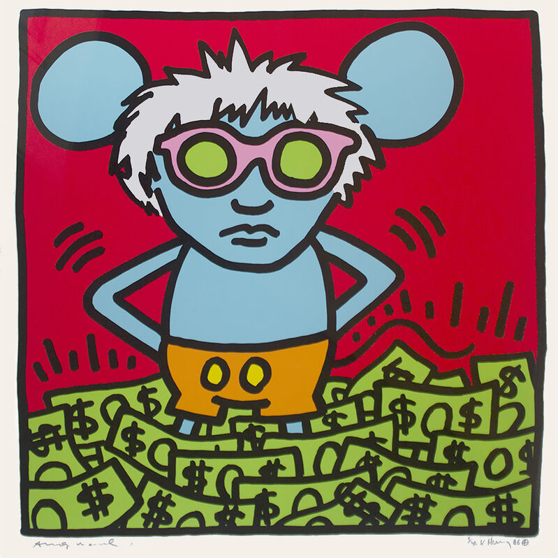 Keith Haring, ‘Andy Mouse, An Homage to Andy Warhol’, 1986, Print, Silkscreen, Santa Monica Auctions