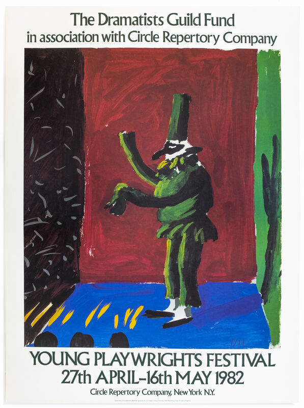 David Hockney, ‘Young Playwrights Festival 1982 (Detail from Pulcinella with Applause 1980)’, 1982, Posters, Offset lithograph on paper, Petersburg Press 