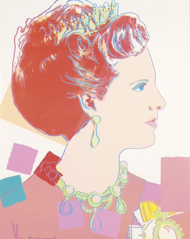 Andy Warhol, ‘Queen Margrethe II, from: Reigning Queens (Royal Edition)’, 1985, Print, Screenprint in colours with diamond dust on Lenox Museum Board, Christie's