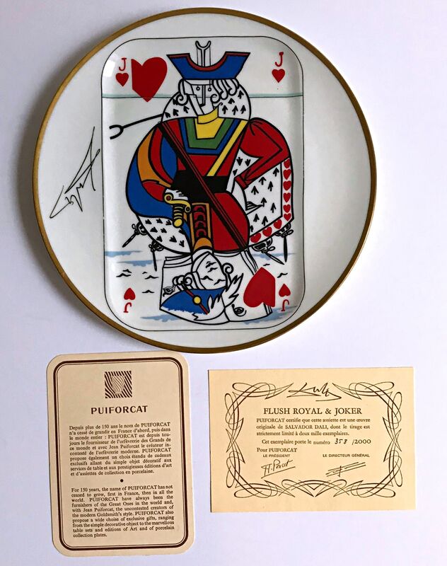 Salvador Dalí, ‘Jack of Hearts ’, 1967, Design/Decorative Art, Limited Edition Limoges Porcelain Plate. Signature Fired into Plate. Numbered with COA, Alpha 137 Gallery