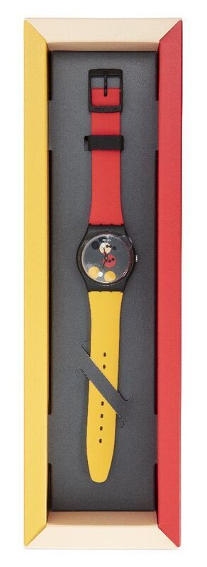 Damien Hirst, ‘Swatch Spot Mickey [GZ3233] and Mirror Spot Mickey [SUOZ290S]’, 2018, Fashion Design and Wearable Art, Two unisex Swatch watches in plastic, Roseberys