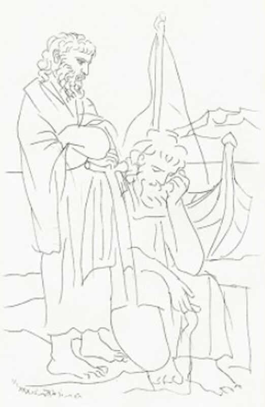 Pablo Picasso, ‘Deux Vieux au Bord de la Mer’, 1934, Print, Etching, Georgetown Frame Shoppe