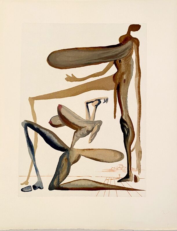 Salvador Dalí, ‘La Divine Comédie - Purgatoire 22 - La prodigalité’, 1963, Print, Original wood engraving on BFK Rives paper, Samhart Gallery