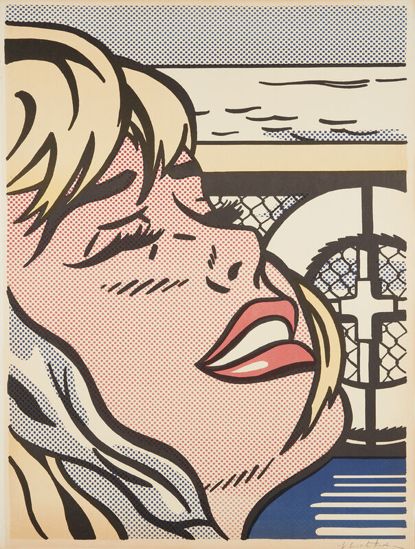 Roy Lichtenstein, ‘Shipboard Girl’, 1965, Print, Offset lithograph in colors, on wove paper, laid to cardboard, with full margins., Phillips