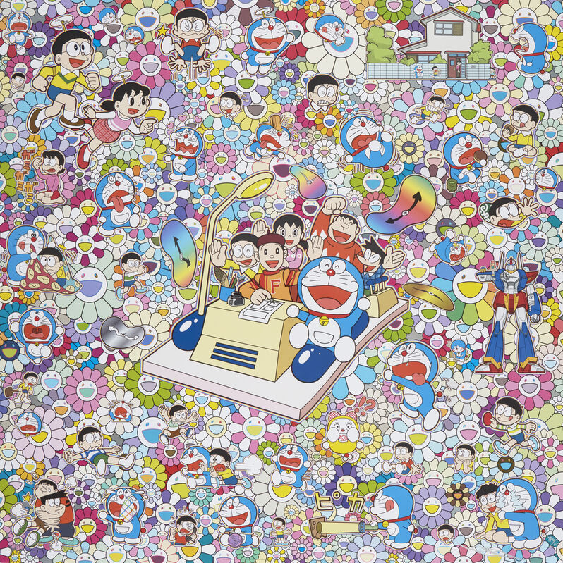 Takashi Murakami, ‘On an Endless Journey on a Time Machin with the Author Fujiko F. Fujio’, 2018, Print, Offset lithograph in colours on satin wove, Roseberys