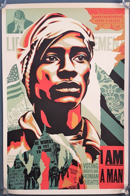 Shepard Fairey, ‘Voting Rights are Human Rights ’, 2020, Print, Offset lithograph on heavy paper, Cerbera Gallery