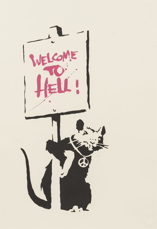 Banksy, ‘Welcome to Hell’, 2005, Print, Screenprint in colours, Forum Auctions