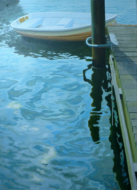 Patrick Kirwin, ‘Sunlight on Water with Boat’, Painting, Acrylic on Canvas, Zenith Gallery