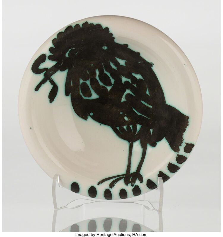 Pablo Picasso, ‘Oiseau au ver (A./R. 172)’, 1952, Other, White earthenware ceramic with handpainting, Heritage Auctions