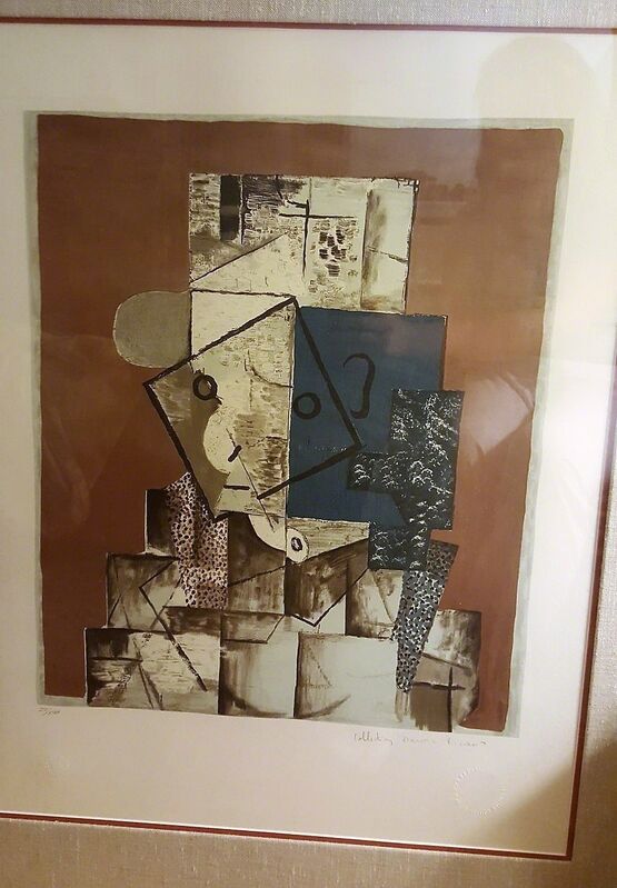 Pablo Picasso, ‘Visage sur fond Rouge, 1914 ’, 1982, Reproduction, Lithograph on Arches Paper, Cerbera Gallery