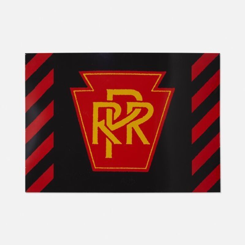 Robert Cottingham, ‘PRR Railroad, Unique Panel from the Union Train Station Installation in Hartford, Conn., 1987’, 1987, Painting, Unique Enamel on Aluminum Panel, David Lawrence Gallery