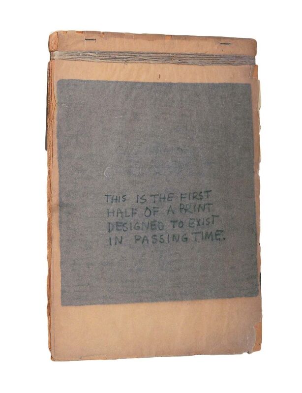 Robert Rauschenberg, ‘This Is the First Half of a Print Designed to Exist in Passing Time’, 1948, Graphite on tracing paper and 14 woodcuts on paper, bound with twine and stapled, Robert Rauschenberg Foundation