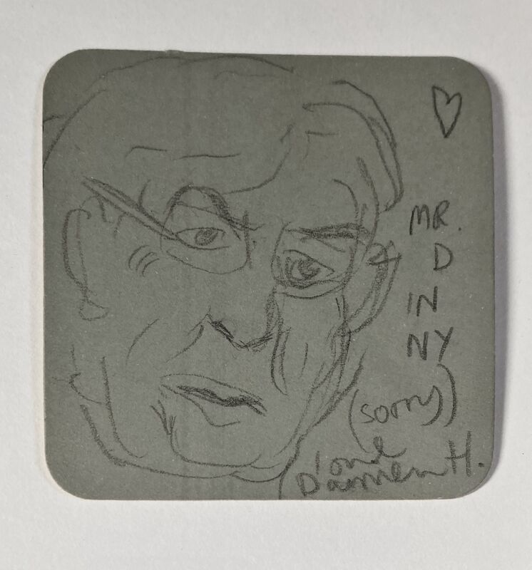 Damien Hirst, ‘Mr. D in NY’, ca. 2004, Drawing, Collage or other Work on Paper, Pencil on cardboard, OBA/ART