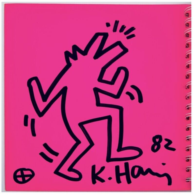 Keith Haring, ‘Keith Haring (Tony Shafrazi Gallery)’, 1982, Drawing, Collage or other Work on Paper, Marker pen, catalogue, Artificial Gallery