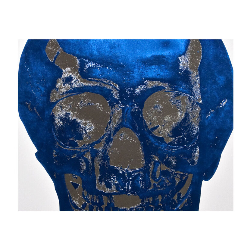 Damien Hirst, ‘The Dead (Westminster Blue Silver Gloss Skull)’, 2009, Print, Color Foil Block Print on Arches 88 paper, Weng Contemporary