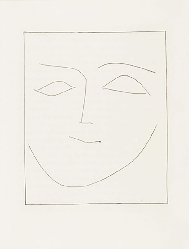 Pablo Picasso, ‘Square Head of a Woman Half Smiling (Plate XII)’, 1949, Print, Original etching on Montval wove paper, Georgetown Frame Shoppe