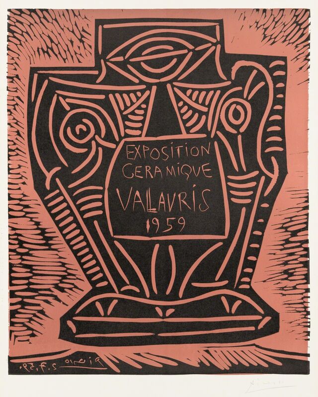 Pablo Picasso, ‘Exposition Céramique Vallauris’, 1959, Print, Linocut, Christopher-Clark Fine Art