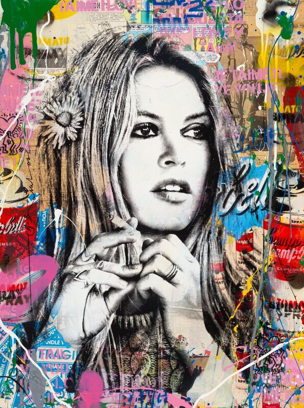 Mr. Brainwash, ‘Brigitte Bardot’, 2019, Drawing, Collage or other Work on Paper, Acrylic, screenprint, and mixed media on paper, Heritage Auctions