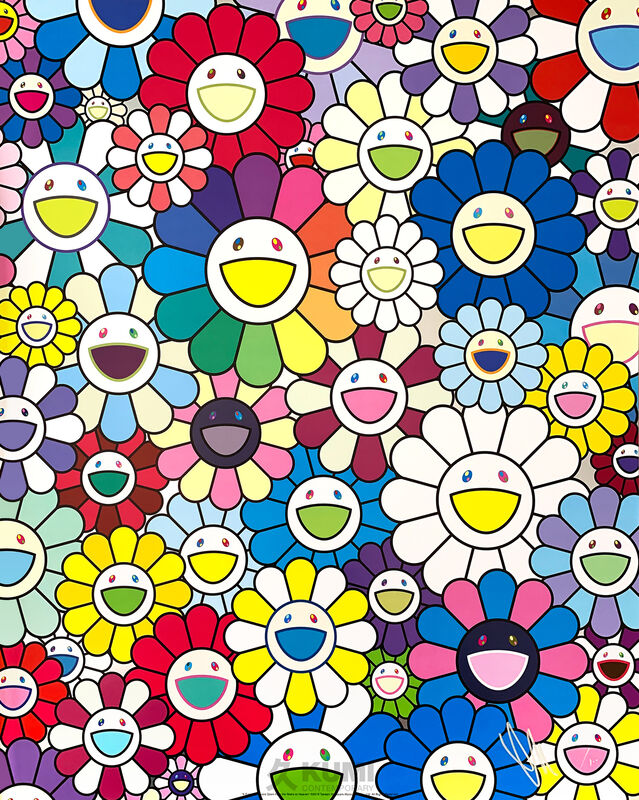 Takashi Murakami, ‘A Field of Flowers Seen from the Stairs to Heaven’, 2018, Print, Lithograph, Kumi Contemporary / Verso Contemporary